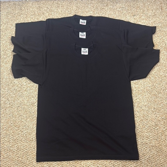 Pro Club Heavy Weight Men 3-Pack Black Short Sleeve Tees Casual Fit Size Large - Picture 3 of 9